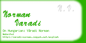 norman varadi business card