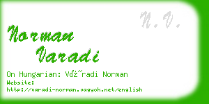 norman varadi business card